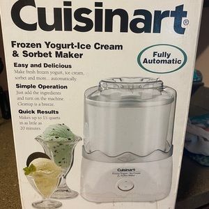 Cuisinart frozen yogurt-ice cream and sorbet maker